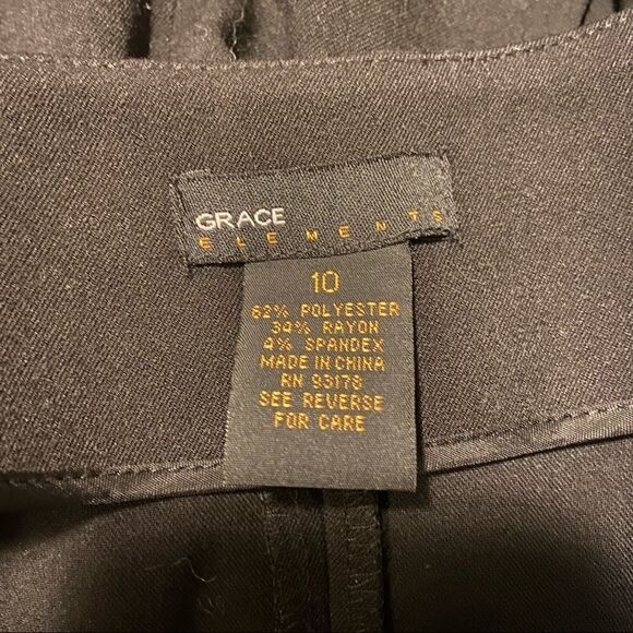 Grace Elements Solid Black Ruffle Hem Skirt - Picture 5 of 6